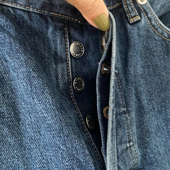 EVERLANE The Rigid Way High Straight Leg Jean in Rich Indigo Sz 28 - Picture 10 of 11